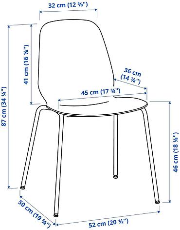 Стул ЛЕЙФ-АРНЕ  оливково-зеленый ИКЕА, IKEA, фото 2