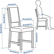 Стул СТЕФАН коричнево-чёрный/ серо-бежевый ИКЕА, IKEA, фото 3