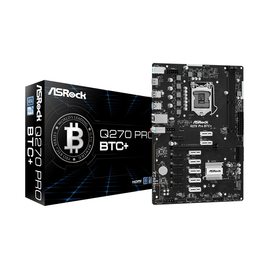 Материнская плата ASRock Q270 PRO BTC+ 2-006391