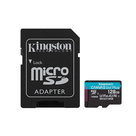 Карта памяти Kingston SDCG3/128GB A2 U3 V30 128GB + адаптер 2-006786, фото 2