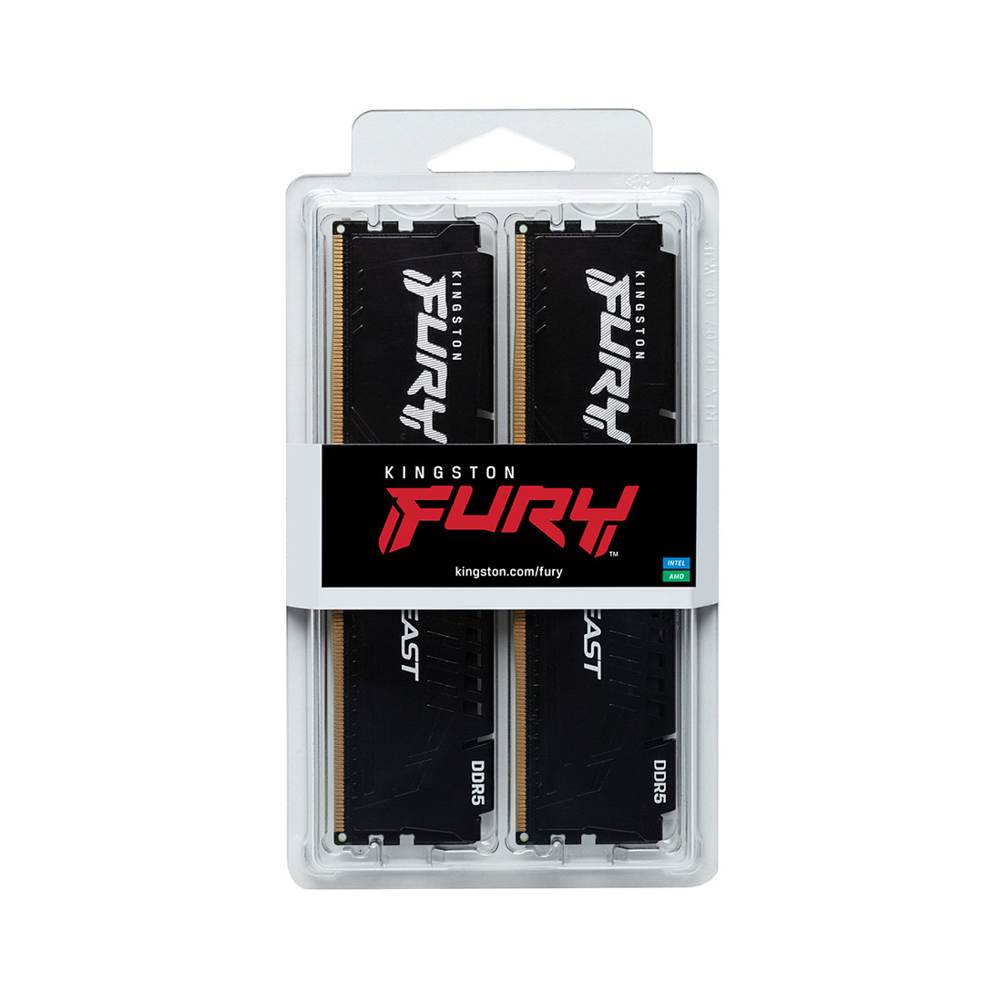 Комплект модулей памяти Kingston FURY Beast KF548C38BBK2-32 DDR5 32GB (Kit 2x16GB) 4800MHz 2-005684 - фото 3 - id-p107240384