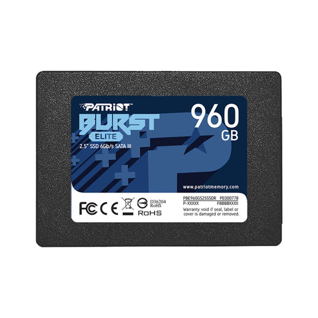 Твердотельный накопитель SSD Patriot Burst Elite 960GB SATA 2-001213 PBE960GS25SSDR