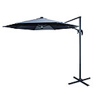 Зонт с подсветкой с утяжелителями  Серый/черный (хамелеон)  FitGood
