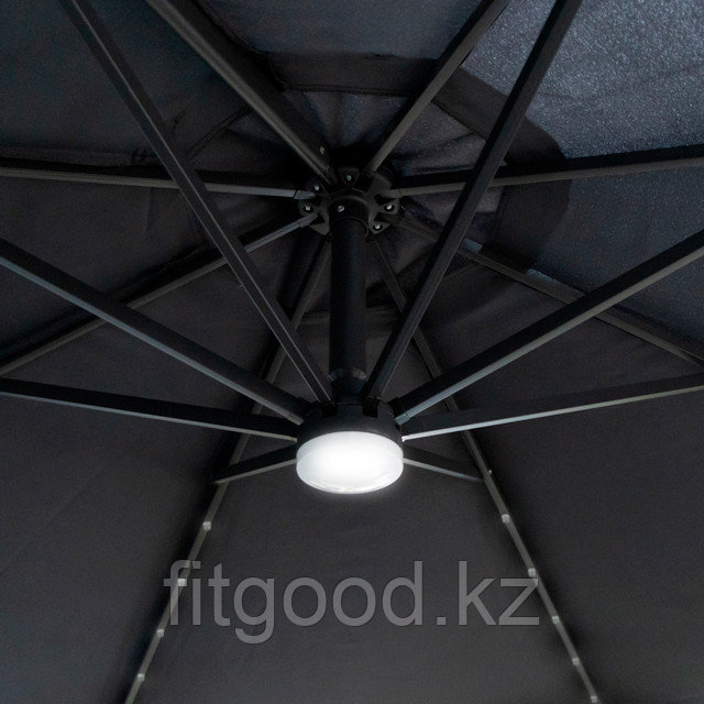 Зонт с подсветкой с утяжелителями Серый/черный (хамелеон) FitGood - фото 7 - id-p107242906