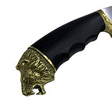 Нож Кизляр сафари - 1 черный в кожаном чехле, фото 5
