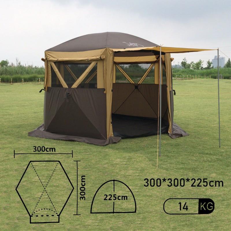 Шестиугольный шатер с полом Mircamping 2905 S, размер 300х300х225 см - фото 2 - id-p107243424