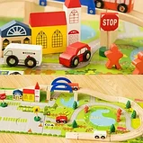 Детская деревянная железная дорога MB-001, фото 2
