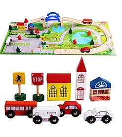 Детская деревянная железная дорога MB-001