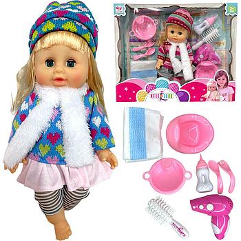 3699B Cufan Кукла в одежде с аксесс. (горшок,памперс, расческа, бутылочка) не собранная