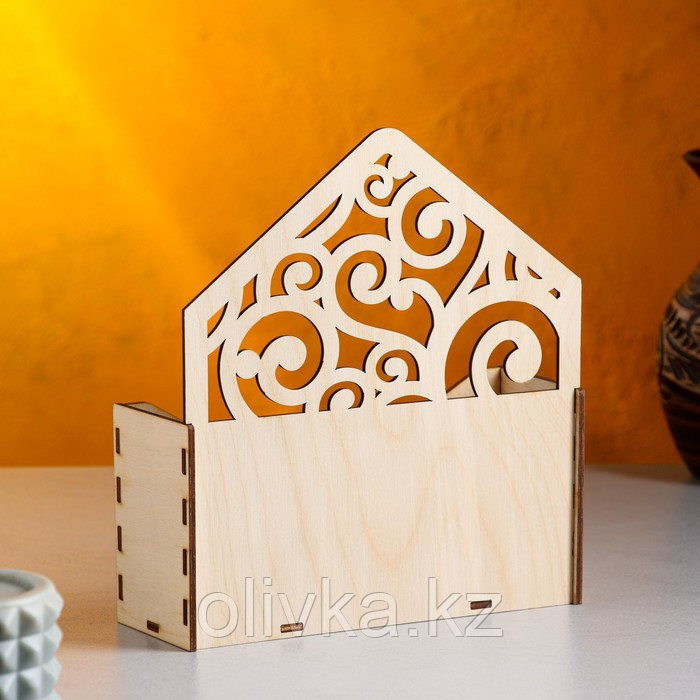 Кашпо деревянное 18×6×20 см Конверт Радель "Дуновение", натуральный Дарим Красиво - фото 2 - id-p90398267