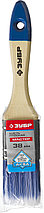 Кисть плоская  ЗУБР "АКВА-МАСТЕР", искусственная щетина, деревянная ручка, 38мм