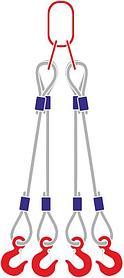 Строп канатный с 4 крюками 20Тх6М