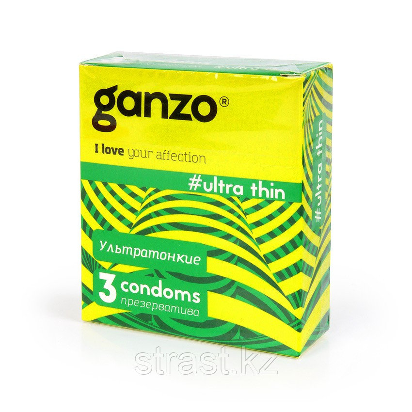 Презервативы Ganzo Ultra Thin ультратонкие (уп.3 шт)