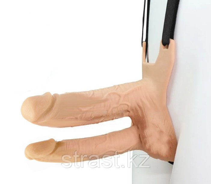 Фаллопротез полый для двойного проникновения, фото 1