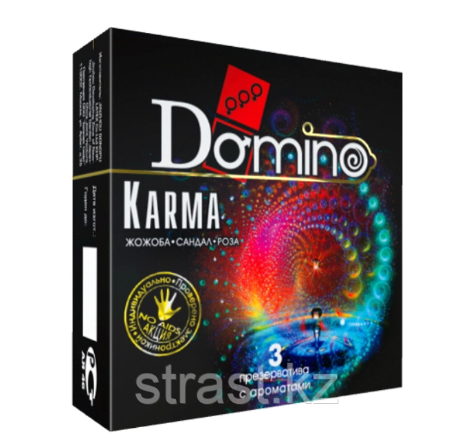 Презервативы ароматизированные Domino Premium Karma (жожоба, сандал, роза, в уп. 3 шт)