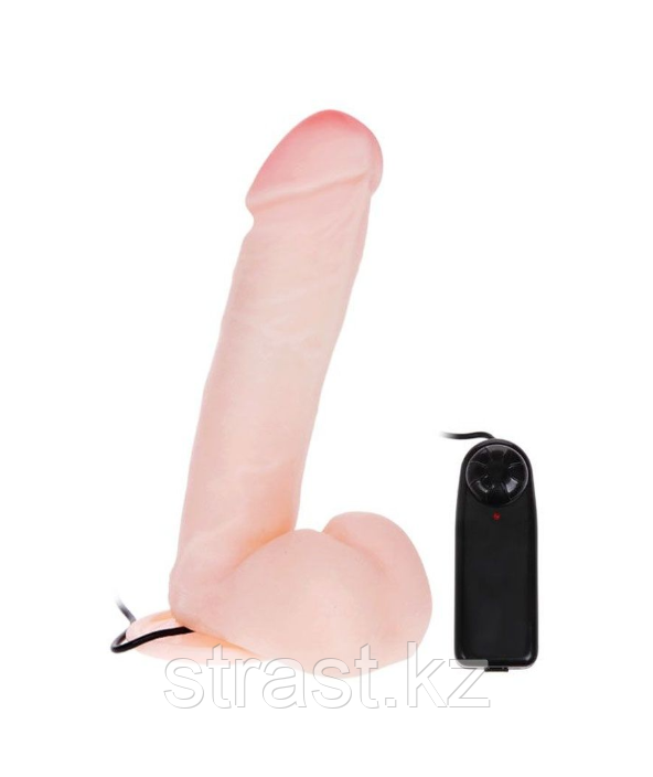 Вибратор-реалистик с ротацией 18 см., фото 1
