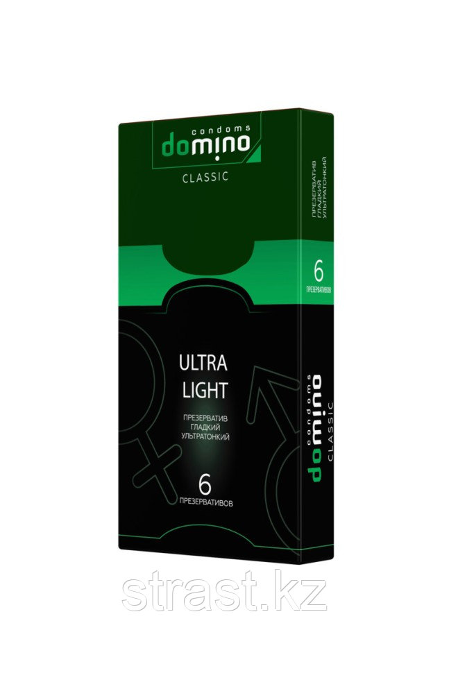 Презервативы Domino, classic, ultra light, латекс, 18 см, 5,2 см, 6 шт.
