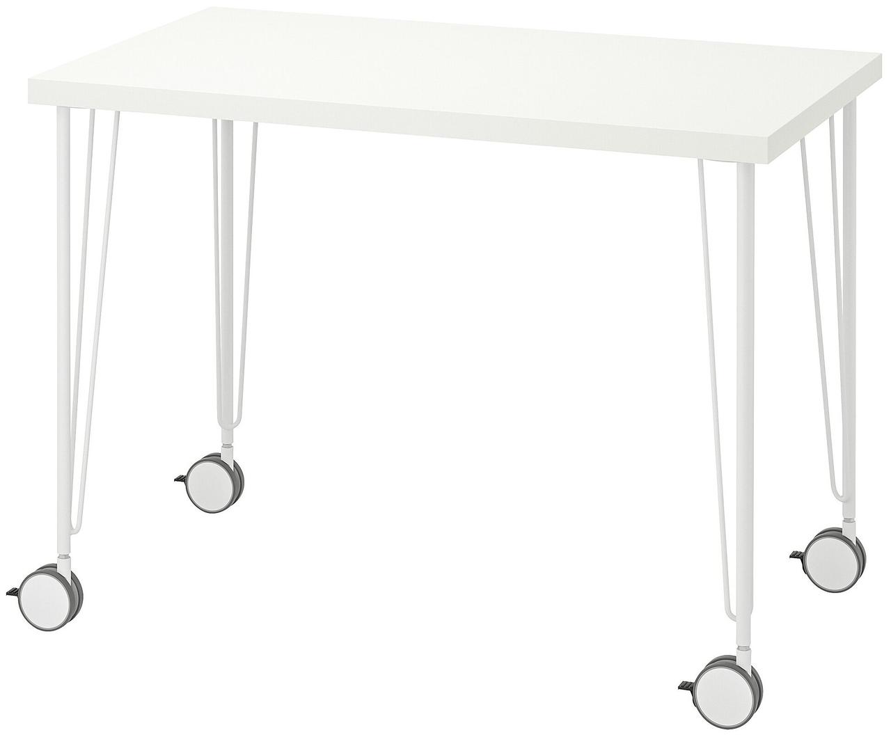 Стол ЛАГКАПТЕН / КРИЛЛЕ белый 100х60х73 см ИКЕА, IKEA