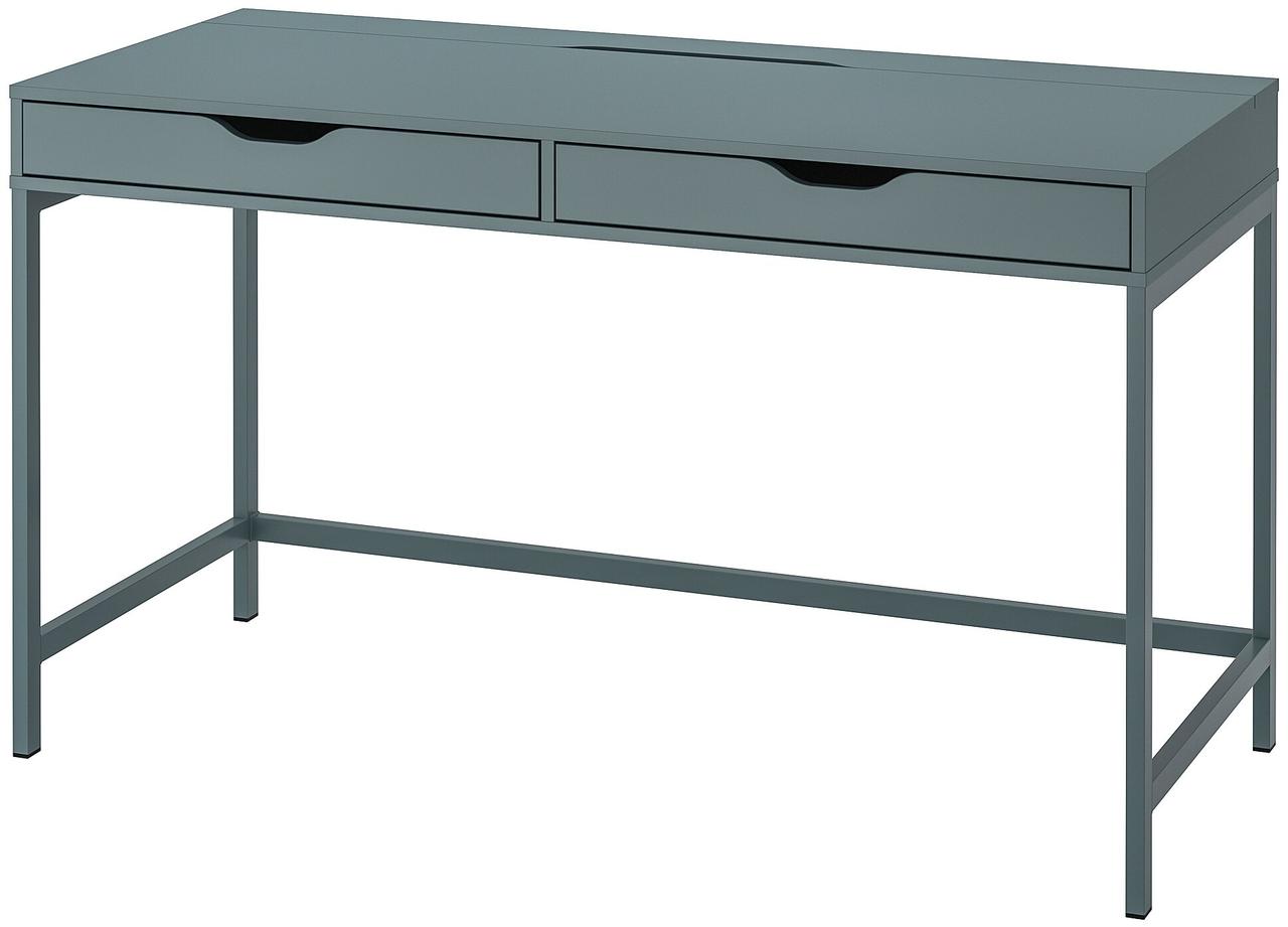 Стол писменный АЛЕКС серо-бирюзовый 132х58х76 см ИКЕА, IKEA
