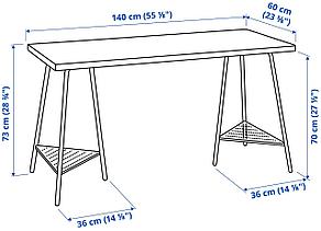 Стол ЛАГКАПТЕН / ТИЛЛЬСЛАГ белый 120x60 см ИКЕА, IKEA, фото 5