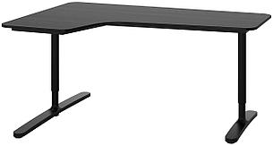 Углов письм стол лев/трансф БЕКАНТ 160x110 см ИКЕА, IKEA, фото 2