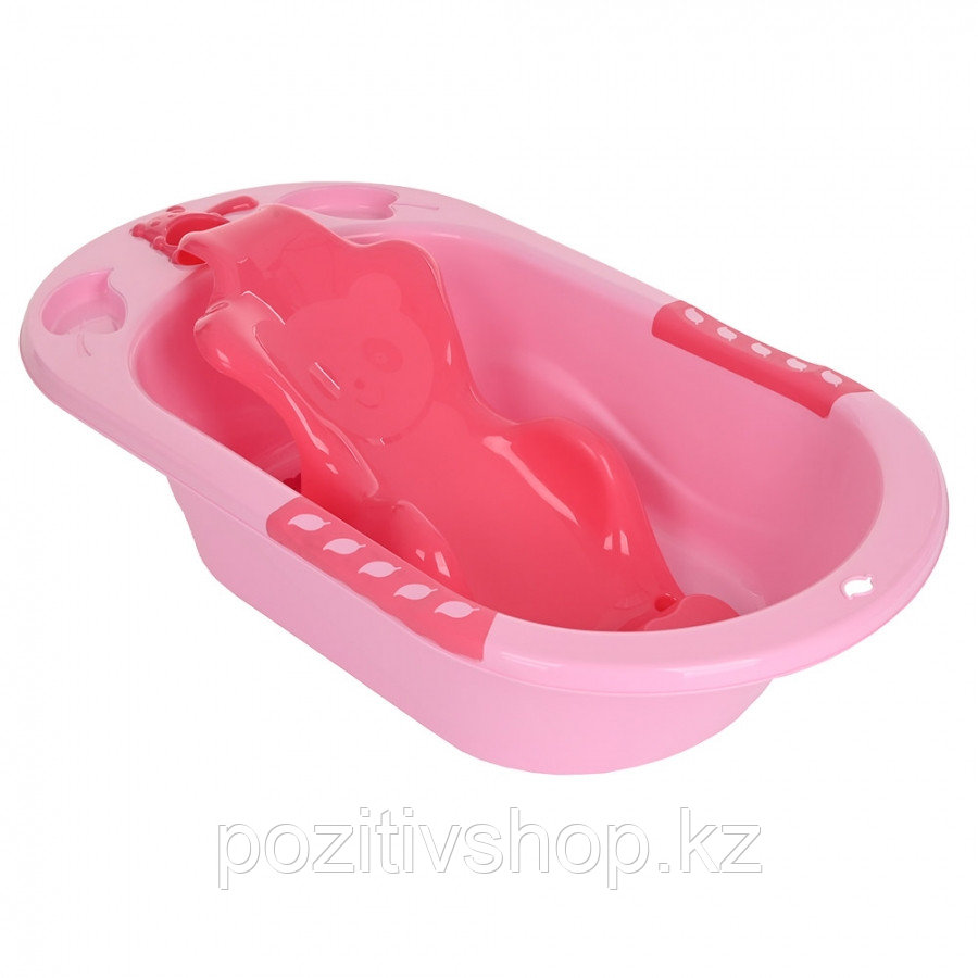 Детская ванна Pituso с горкой для купания Розовая - фото 1 - id-p107259934