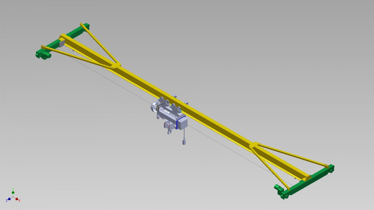 Кран опорный одноблочный 10,0 т пролет 4,5 - 10,5 м, фото 1