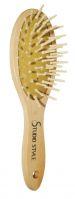 Щётка для волос из дерева лотос малая с деревянными зубьями Studio Style - фото 1 - id-p107261685