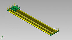 Кран двухбалочный с одним механизмом подъема 32,0 т пролет 10,5 - 22,5 м