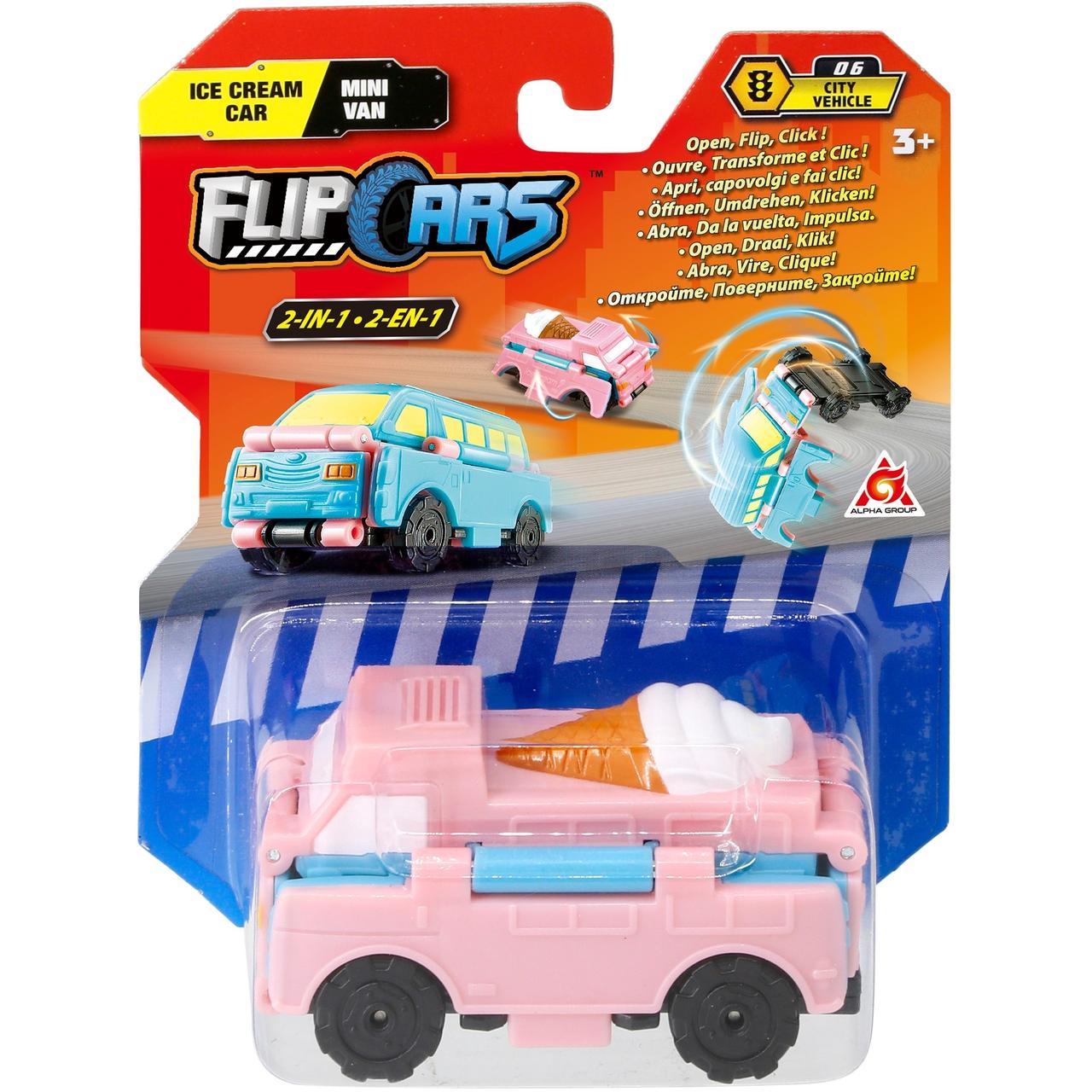 Flip Cars: Машинка-трансформер 2 в 1 Автомобиль с мороженым и Мини-фургон - фото 9 - id-p107264146