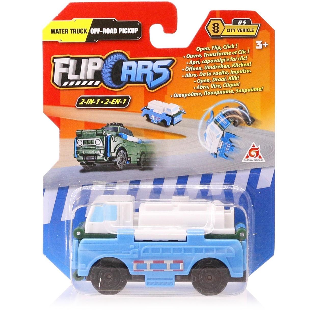 Flip Cars: Машинка-трансформер 2 в 1 Водовоз и Внедорожный Пикап - фото 3 - id-p107264162