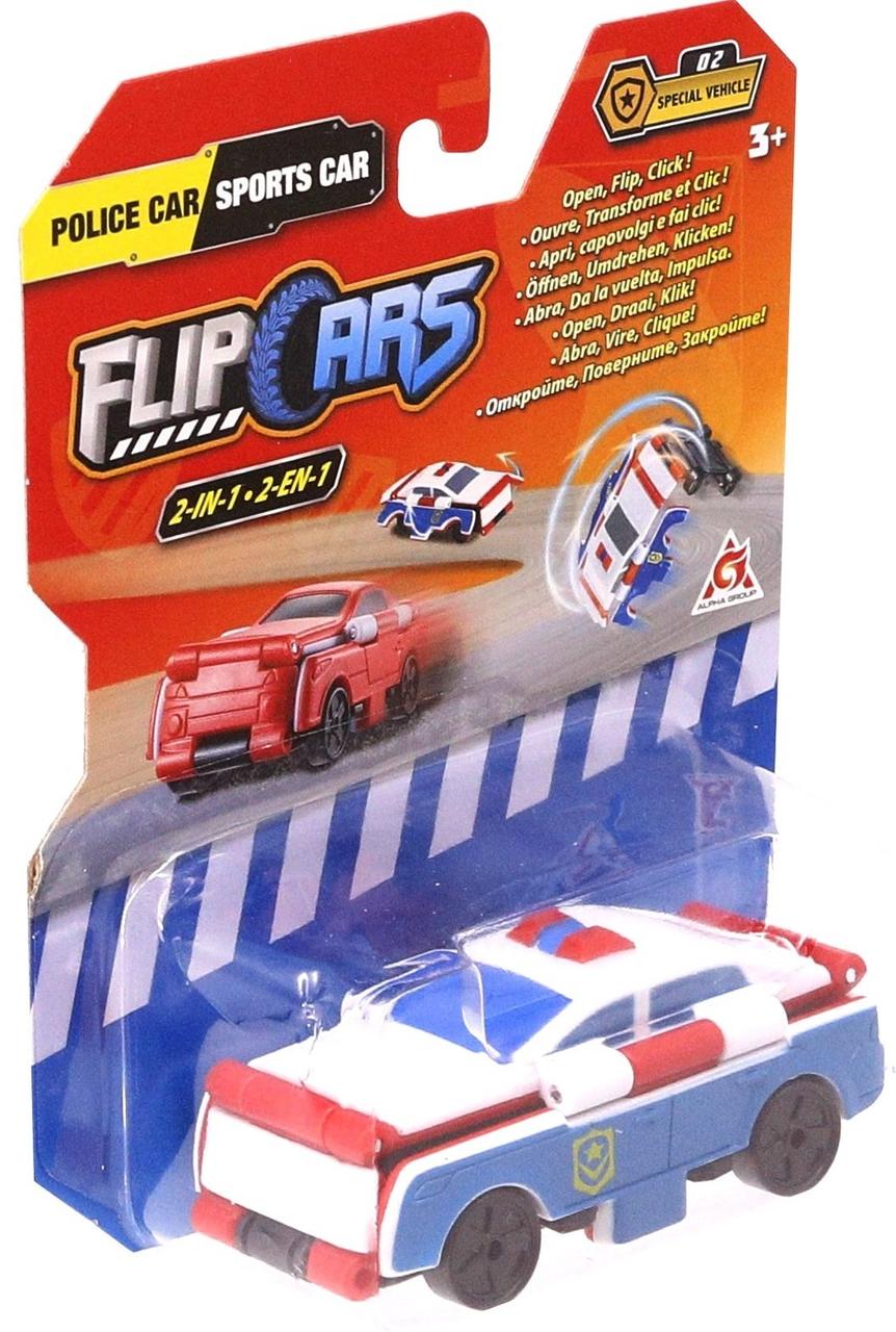 Flip Cars: Машинка-трансформер 2 в 1 Полицейская Машина и Спорткар - фото 4 - id-p107265589