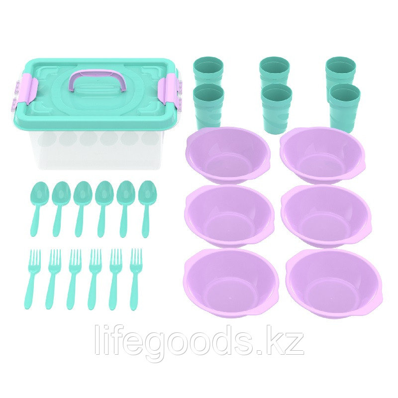 Набор посуды для пикника №6 «Вояж» (6 персон, 25 предметов) АП 188 - фото 2 - id-p72842899