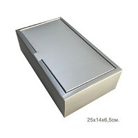 Подарочная коробка серебристая 25х14х6,5 см.