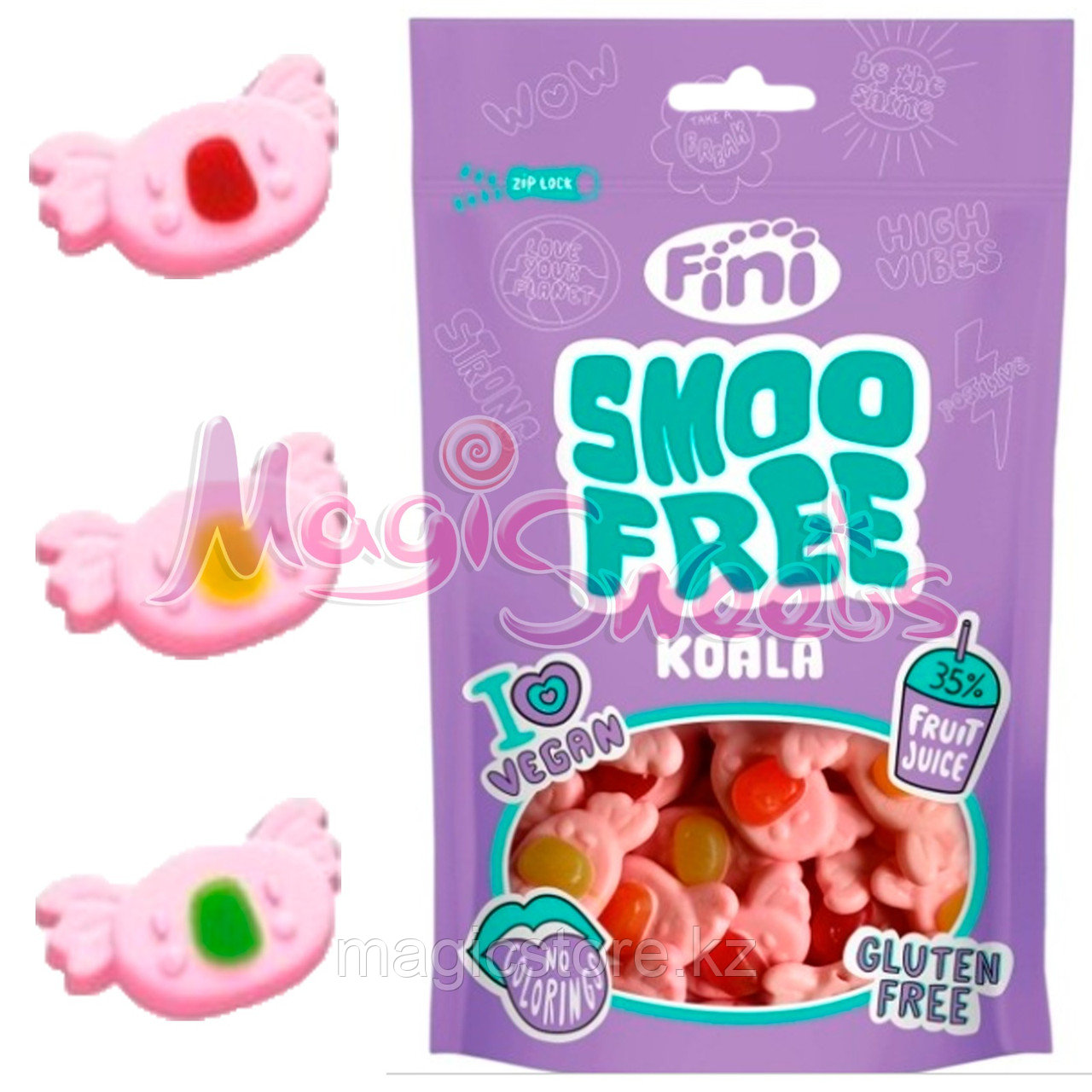 Fini Мармелад Дойпак Zip-lock "SMOOFREE Коала HALAL" 165 гр. / Испания, шт