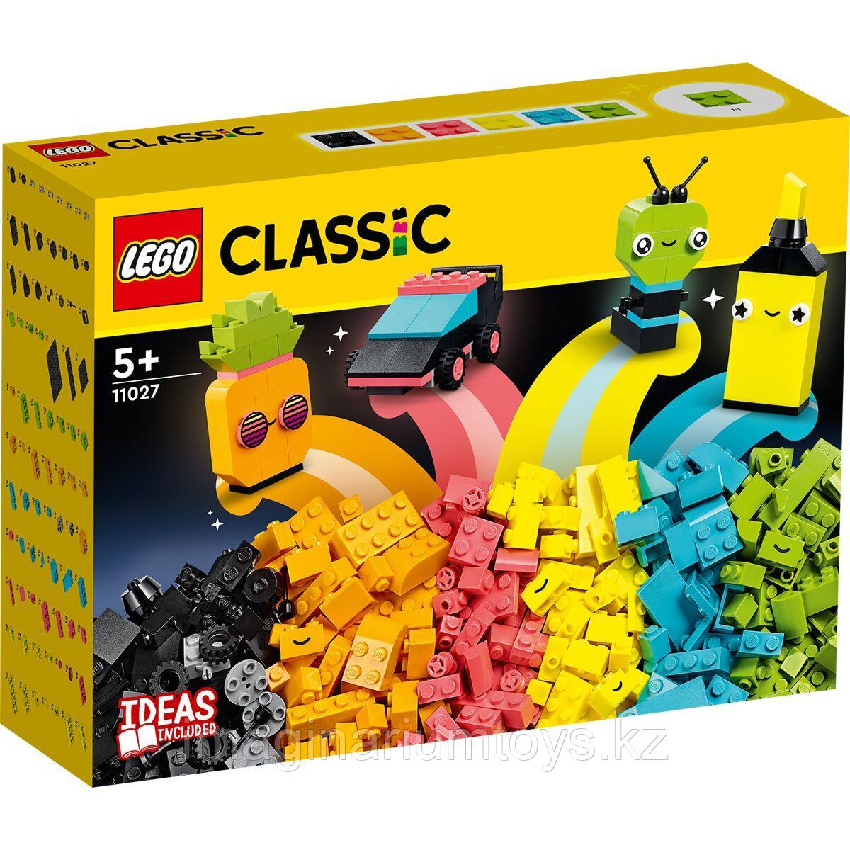 Детский конструктор LEGO Classic Креативное неоновое веселье - фото 7 - id-p107265849