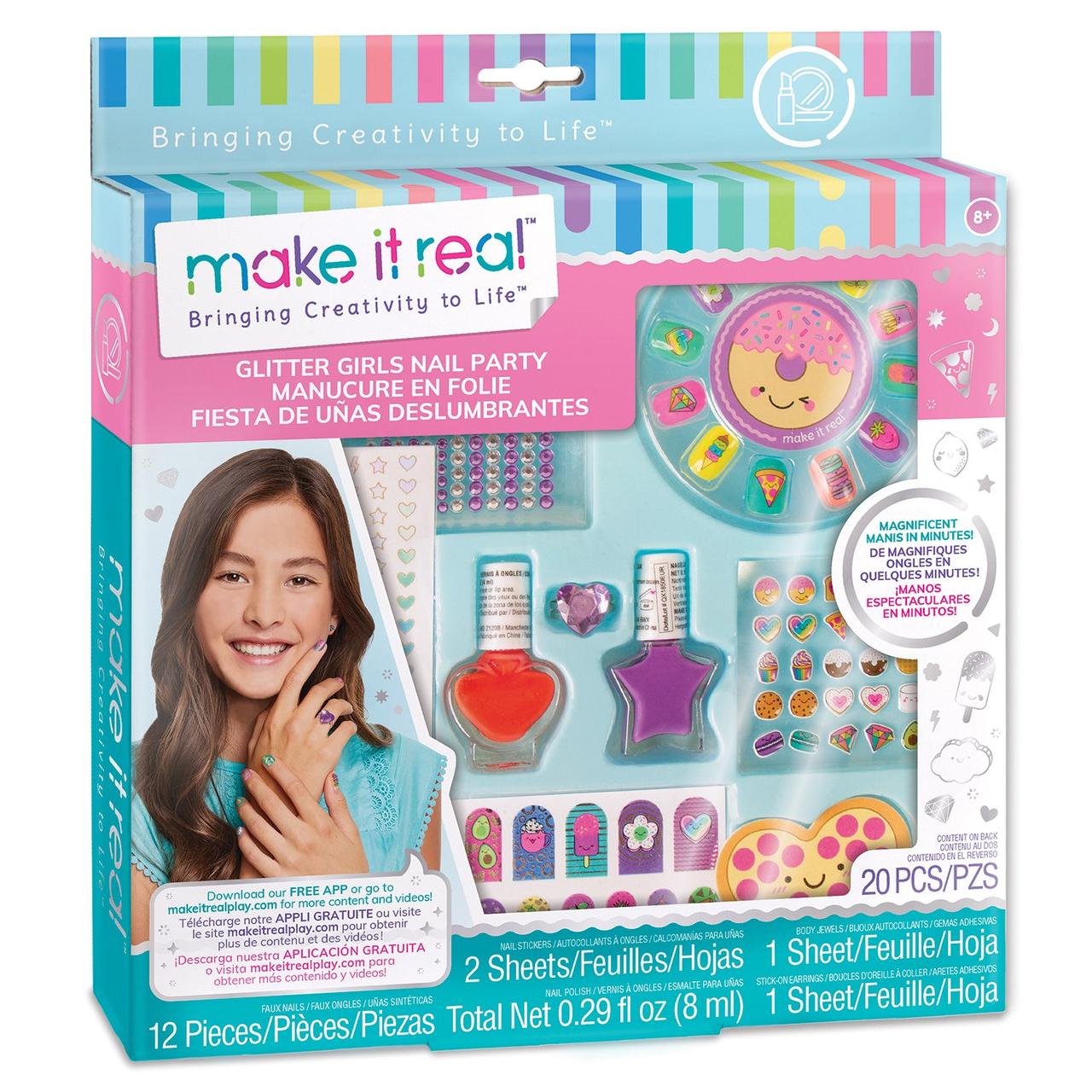 Make It Real Набор детских блестящих лаков для ногтей Glitter Girls Nail Party - фото 1 - id-p107253192