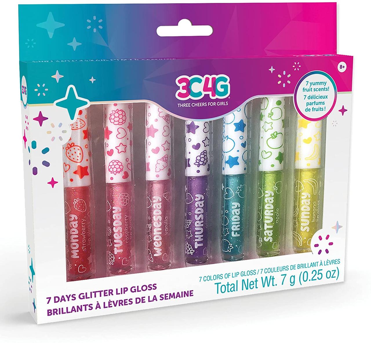 Make It Real Набор блеска для губ, 7 блестящих цветов Glitter Lip Gloss