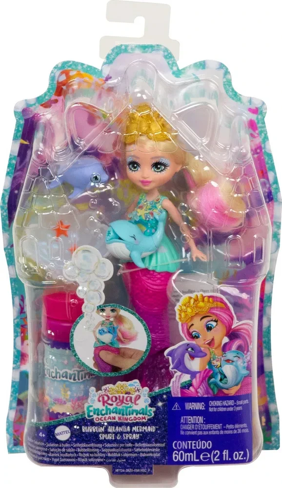 Enchantimals Royal Кукла Энчантималс Роял Королева Русалочка с волшебными пузырьками, 20 см - фото 1 - id-p107252994