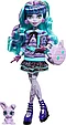 Monster High Кукла Твайла Пижамная вечеринка с питомцем, фото 3