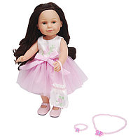 Lilipups Кукла Брюнетка в розовом платье с тюлевой пышной юбкой, 40 см с аксессуарами
