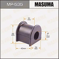 +48815-10090/ MP-535, Втулка задн стабилизатора D=19mm TOYOTA LAND CRUISER PRADO 2002 - 2009, 4RUNNER, MASUMA