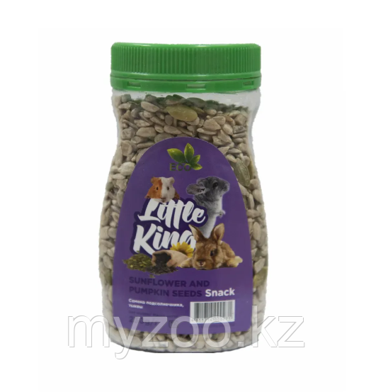 Little King лакомство для грызунов семена подсолнечника и тыквы, банка 230г.