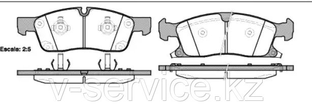 Тормозные колодки BREMBO (P37017)(REMSA 1430.02)