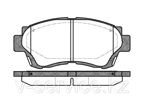 Тормозные колодки TOYO G-005(MD 2088)(REMSA 370.00)