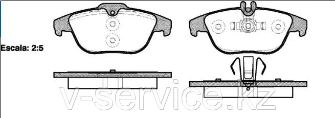 Тормозные колодки TEXTAR (T2425301)(REMSA 1305.00)