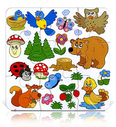 Пазлы "Обитатели леса" 912