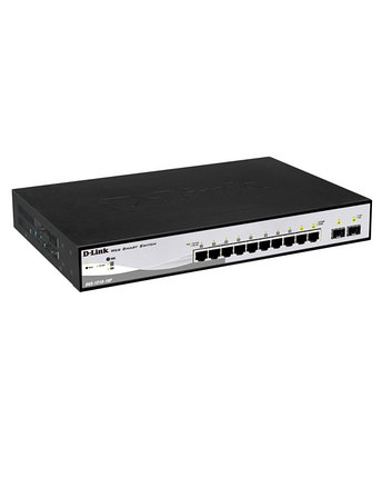 D-Link DGS-1210-10P/F1A Коммутатор 8 портами 10/100/1000 с поддержкой PoE + 2 порта SFP, фото 1