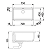 Кухонная мойка  под столешницу Blanco Subline 700-U серый беж, фото 2