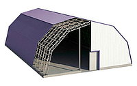Тентовый ангар каркасный шириной до 15м под различные нужды.